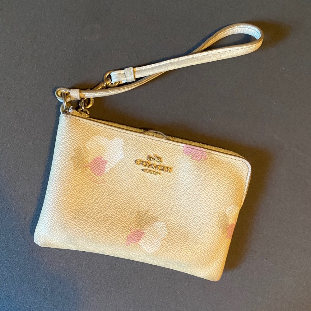 Flower Coach wristlet